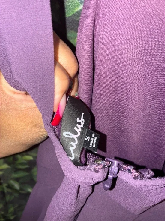 Lulu's Plum Cross-Strap Mini Dress - Picture 3 of 4